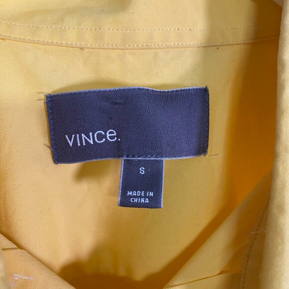 Vince dress shirt mens size small.  great yellow color. RARE FIND - Picture 2 of 6